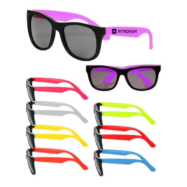 Union Printed, Economy Two Tone Black Sunglasses