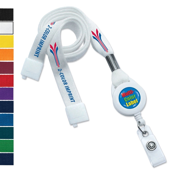 5/8" Custom Tubular Lanyard/Badge Reel Combo