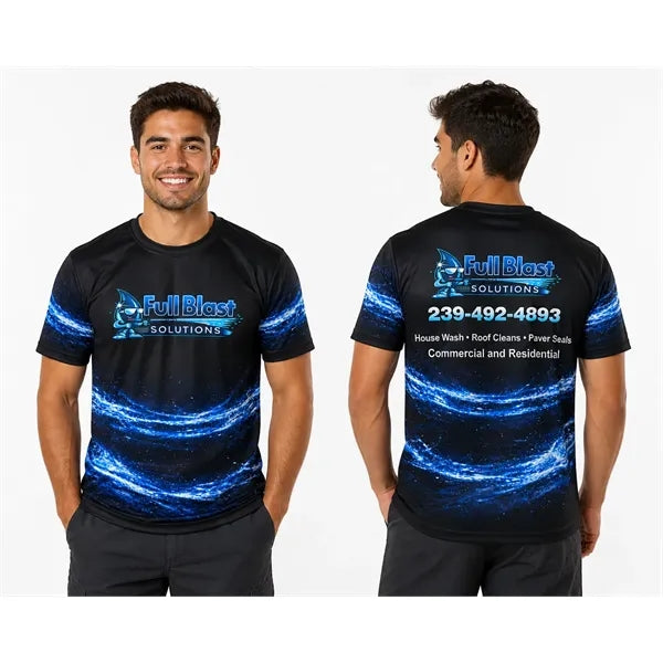 Cut and Sew Dye Sublimated Short Sleeve Crew Neck
