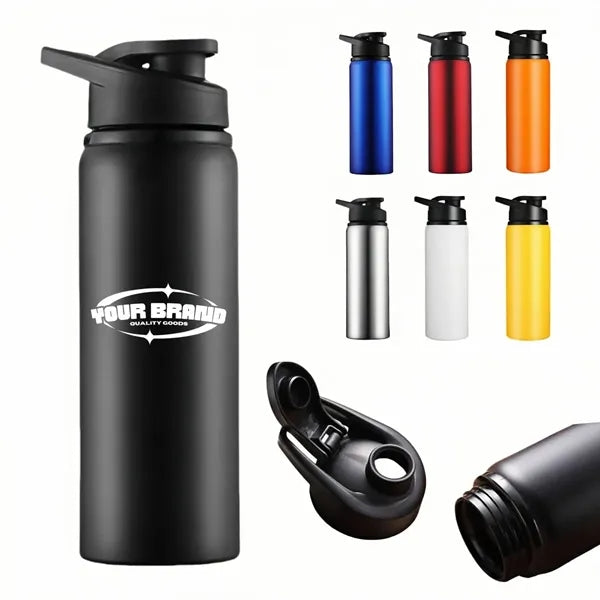 23Oz Thermal Aluminum Sport Water Bottle With Wide Mouth Lid
