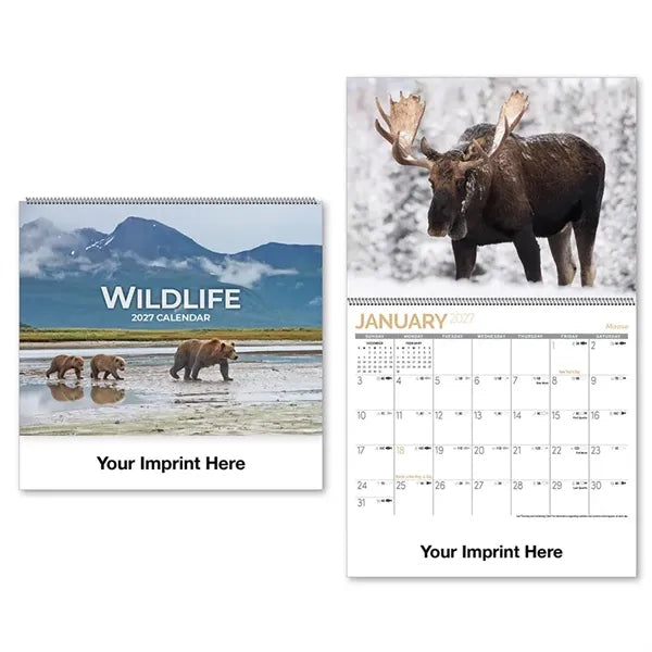 2027 North American Wildlife Spiral Bound Calendar