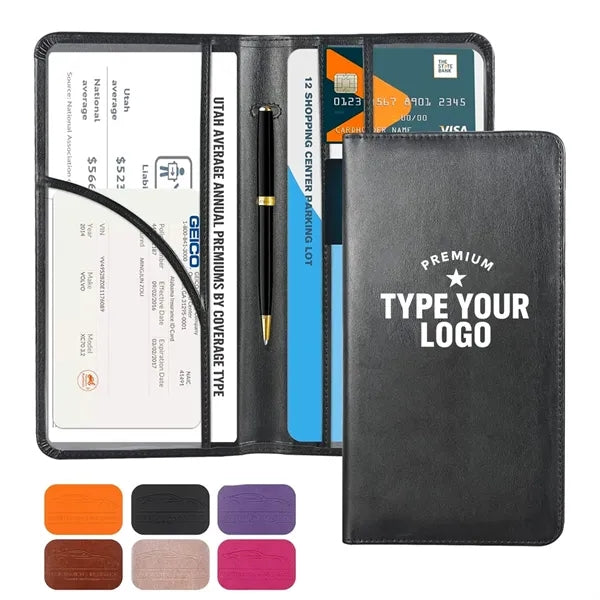 Premium Car Registration and Insurance Card Holder