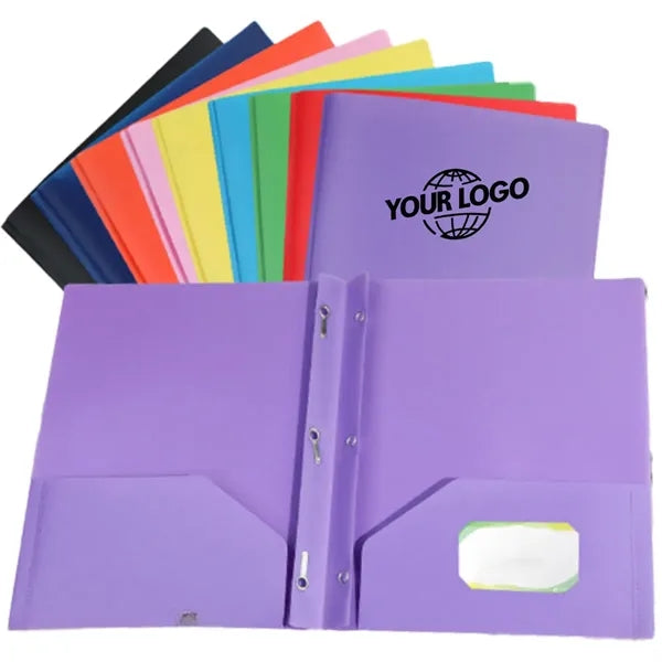 Plastic Letter Size  Folders with 2 Pockets and 3 Prongs
