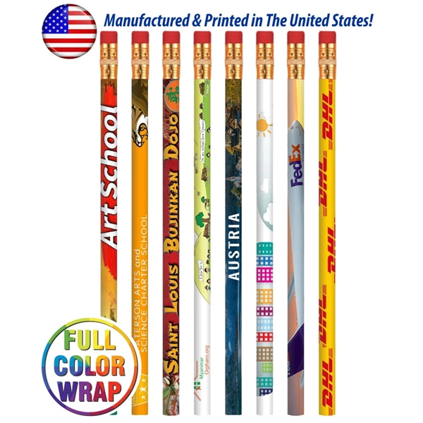 Custom Pencils - Full Color Wrap Print