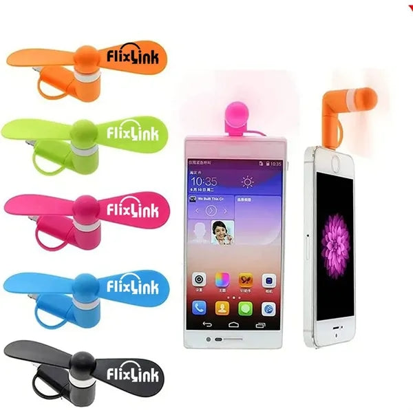 Mini Cell Phone Fan 3-in-1