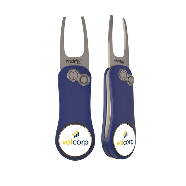 Pitchfix Hybrid 2.0 Golf Divot Tool with Custom Ball Marker
