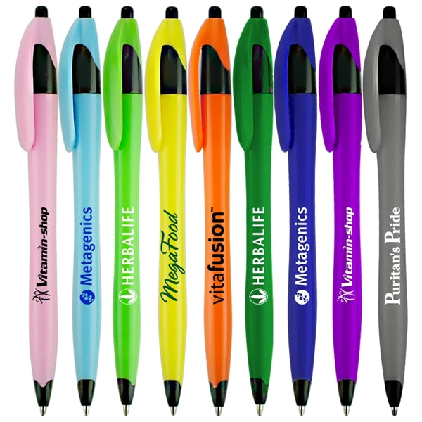 Union Printed, "Elegant" Clicker Pen - Tropical Barrels