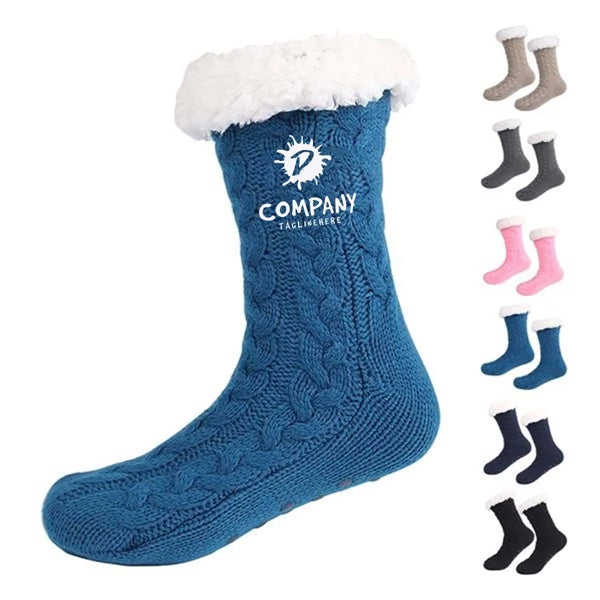 Unisex Winter Thick Non-skid Fuzzy Slipper Socks