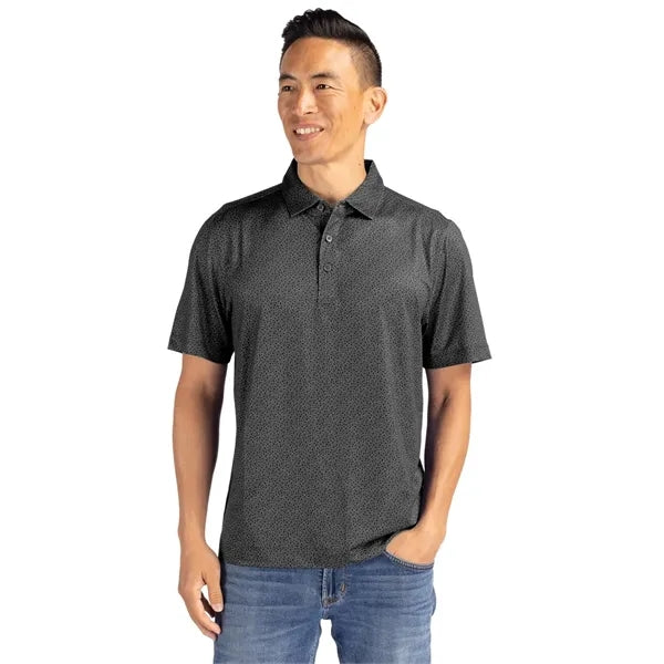 Cutter & Buck Pike Recycled Pebble Print Mens Polo