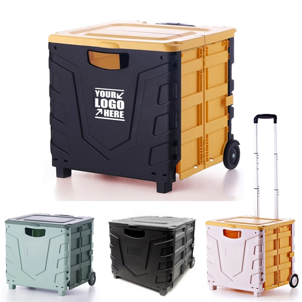 Wheeled Collapsible Basket With Handle