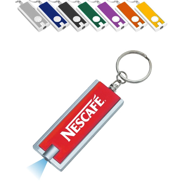 Rectangle  LED Flashlight Key Chain,