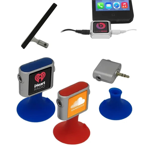 Phone Stand with Headphones Splitter  - Full Color