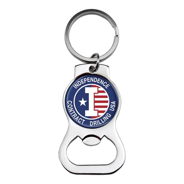 Metal Bottle Opener w/ Split KeyRing Attachment