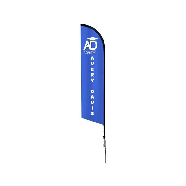 1.55' x 5.5'  Blade Flags Single sided Package w/Spike base