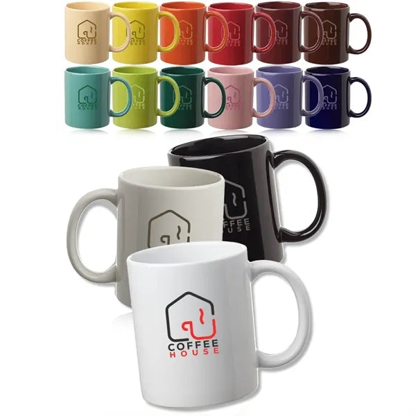 11 oz. Traditional Ceramic Custom Mugs