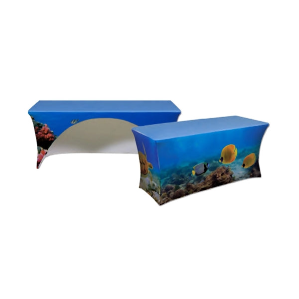 3-Sided Stretch Fitted Table Cloth - 6' STANDARD TABLE