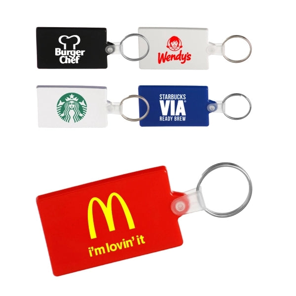 Union Printed, Rectangle Soft Key Tag Keychain