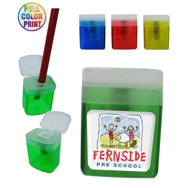 Boxed Shaped Pencil Sharpener - Full Color Print