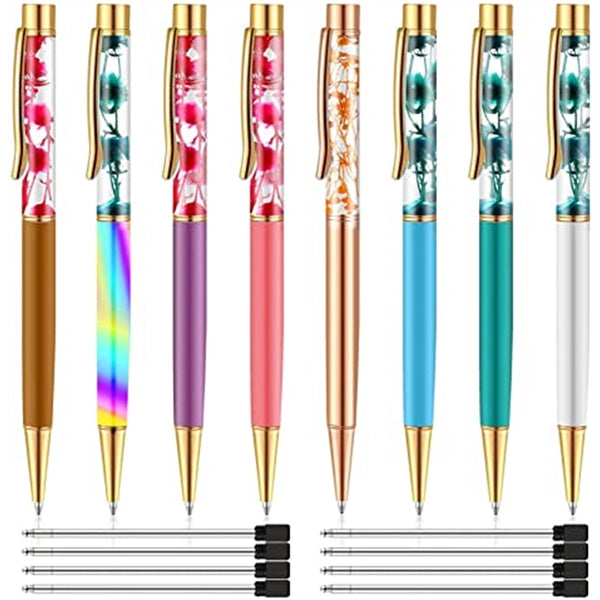 Dynamic Floating Liquid Flower Ballpoint Pen