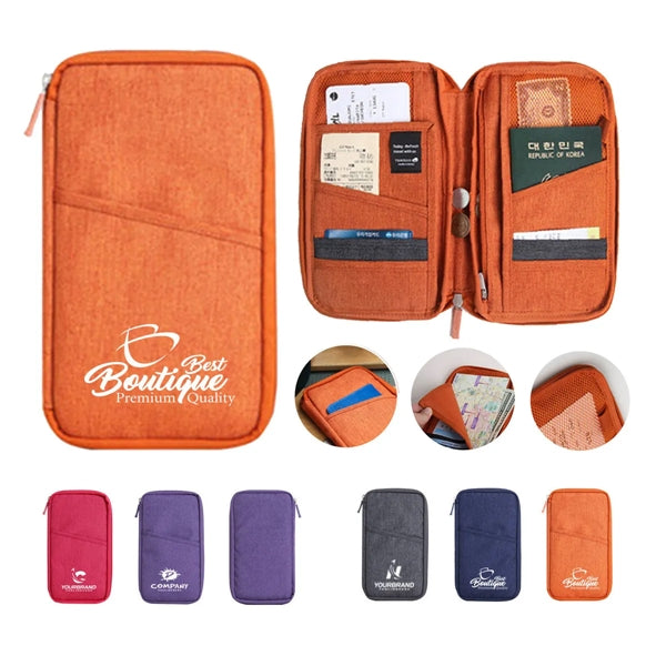 Multi-Function Travel Passport Wallet Organizer Bag