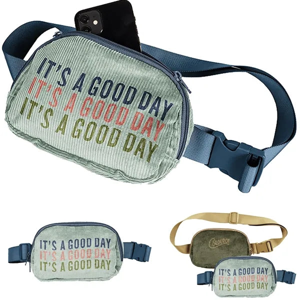 Corduroy Cross Body Fanny Bag