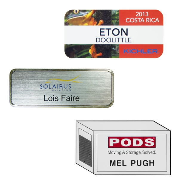 Full Color Digitally Printed Badge On Plastic