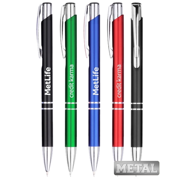 Union Printed, Promotional"Lucent" All Metal Click Pens