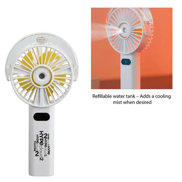 Rechargeable Portable LED Fan with Water Mist