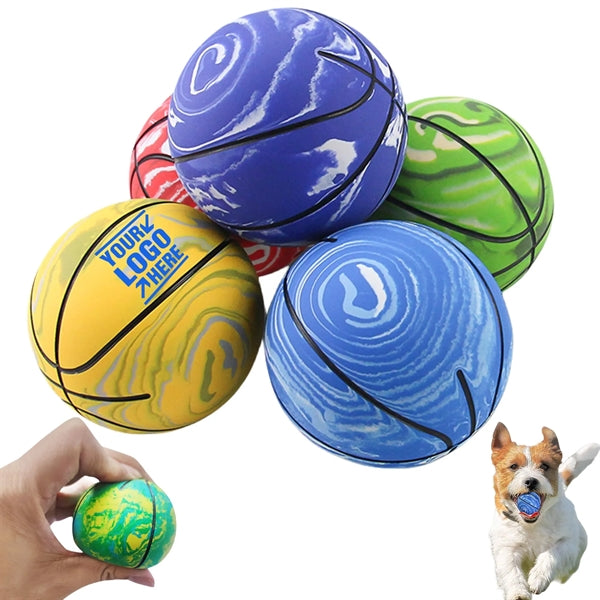 Rubber Bouncy Ball Mini Basketball Dog Toy