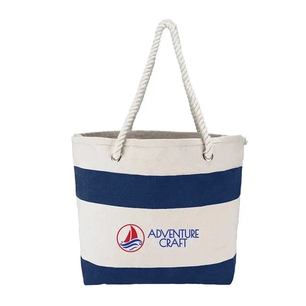 Cotton Resort Tote Bag with Rope Handle.