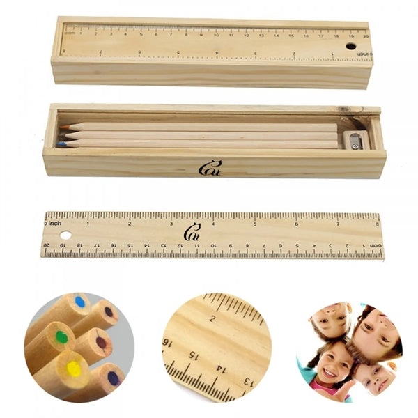 12 Piece Color Pencil Set with Ruler