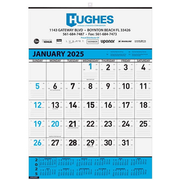 Blue Contractor Calendars