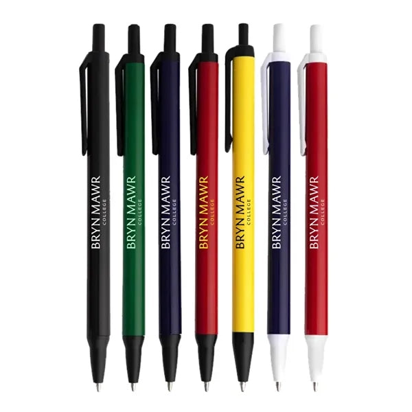 Union Printed - Alice Color Barrels Stick Click Pen w/ Clip