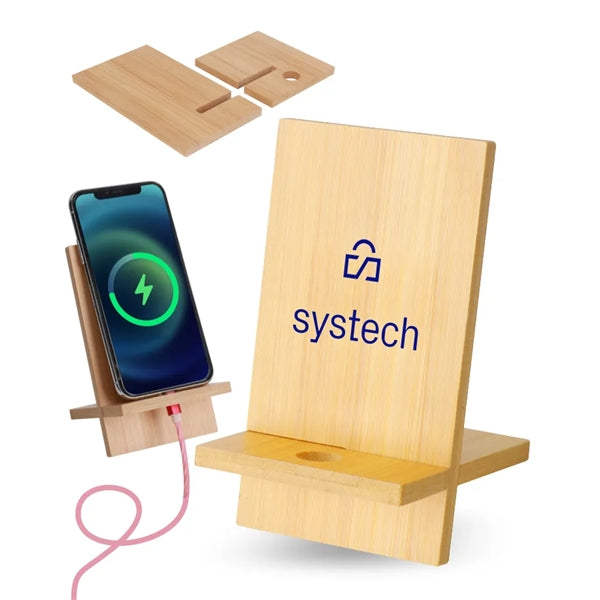 Detachable Phone Stand made with Genuine Bamboo
