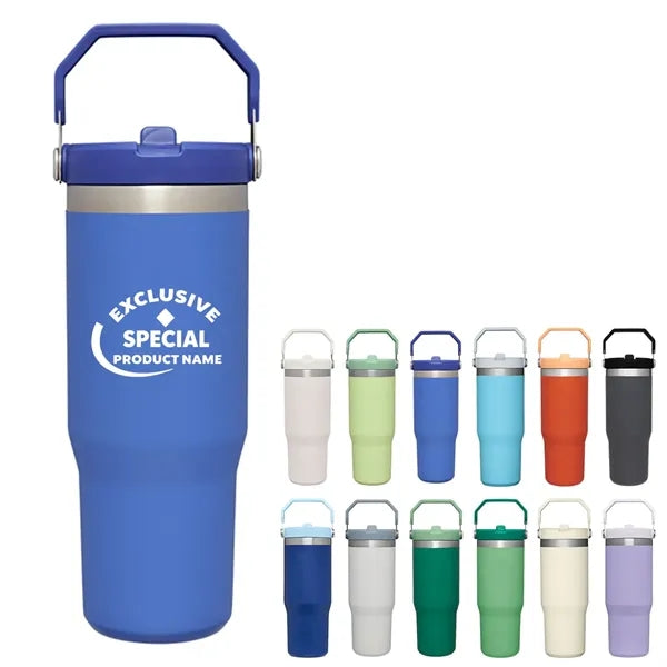 30oz Stainless Steel Car Thermos with Straw
