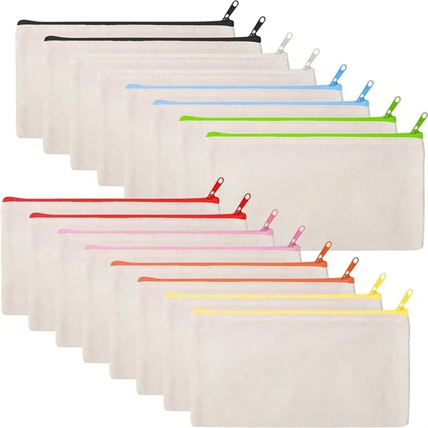 Canvas Colorful Zipper Bags