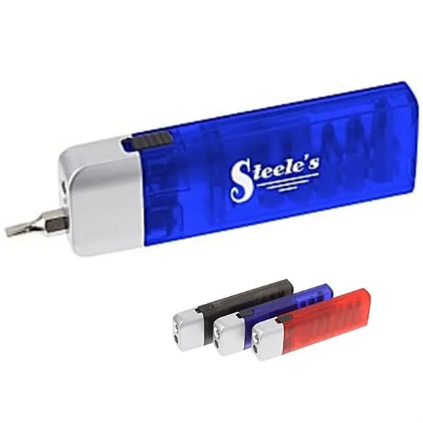 Colorblock Screwdriver Kit With Led Light