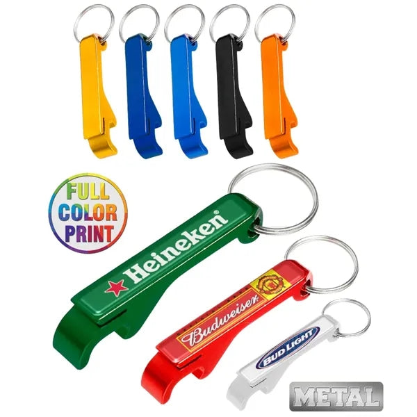 Aluminum Bottle Opener Keychain -Full Color