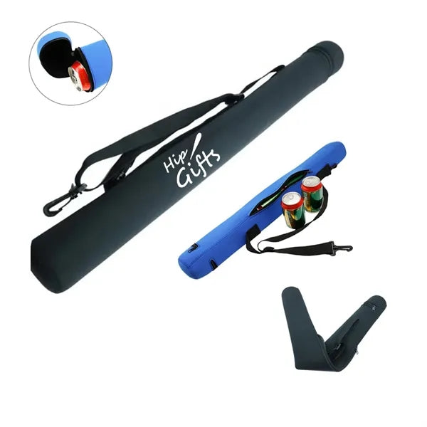 6 Can Neoprene Tube Cooler  with Strap