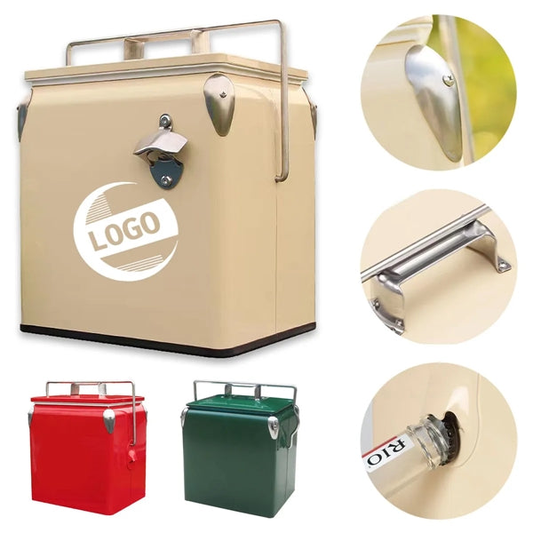 Large Capacity Outdoor Retro  Picnic Insulated Cooler
