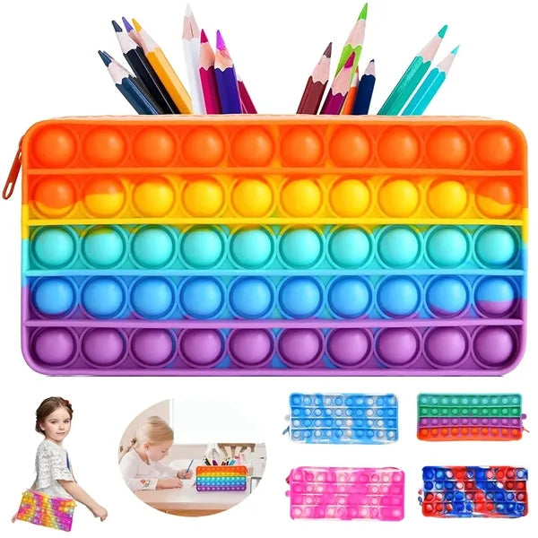 Pencil Case Sensory Silicone Bubble Toy Stationery