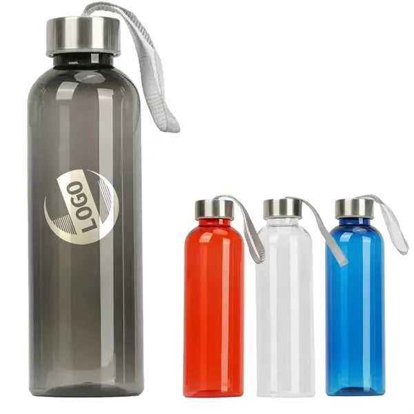 17Oz Sports Water Bottle Transparent Stainless Steel Cap