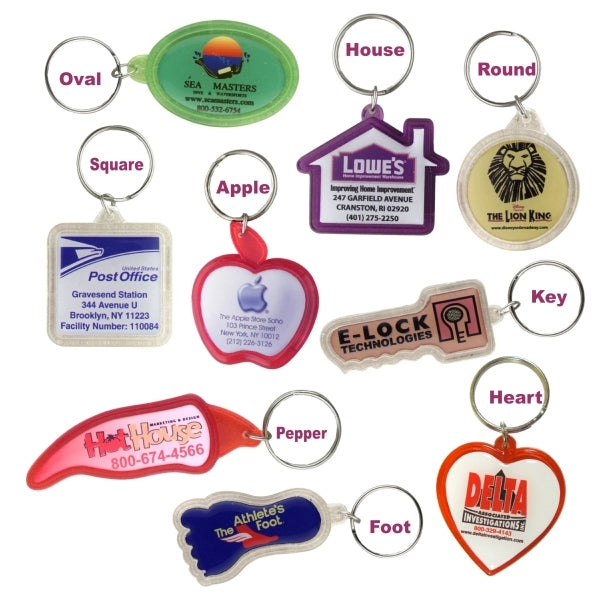 Full Colored - Plastic Shaped Key Chains