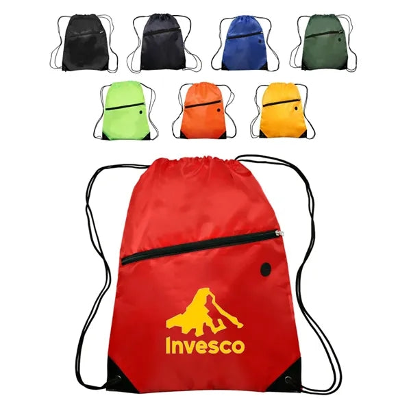 Union Printed - Custom Drawstring Bags with Pocket