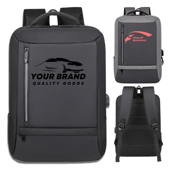Multifunctional Men's Laptop Backpack with USB Charging Port