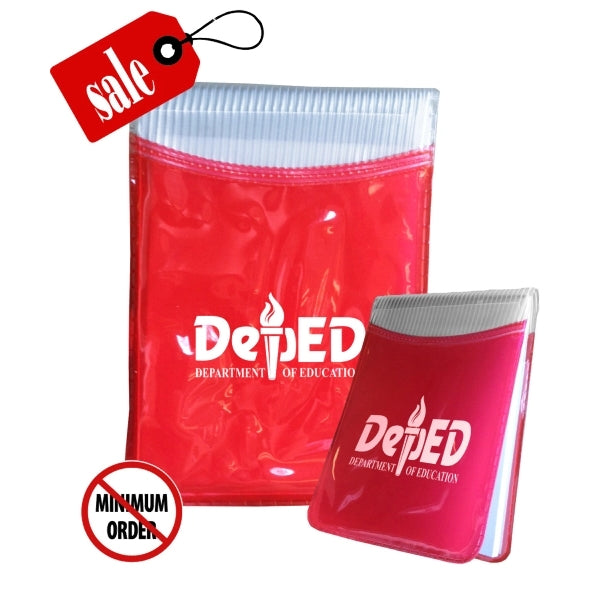 Frosted Red Folding Memo Notepad - Reduced Price, No Minumum