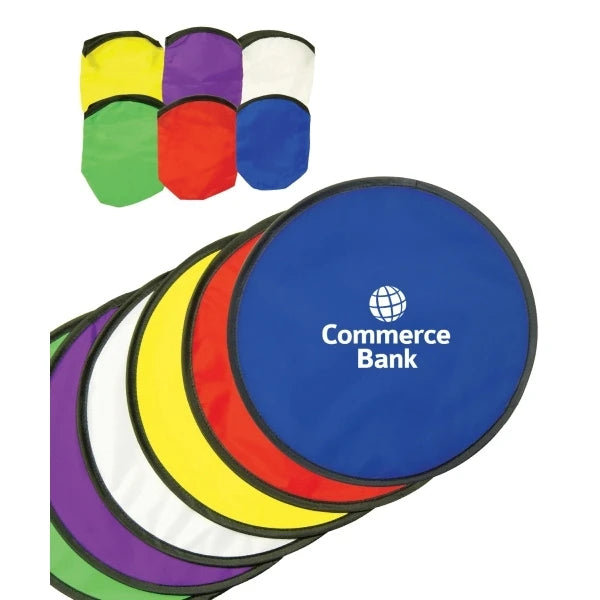 Union Printed, Flexible Folding Flying Disc w/ Pouch Holder