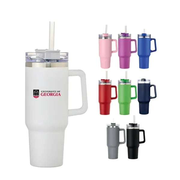 Union Printed - 40oz SS Double Wall Vacuum Mug & Straw Lid