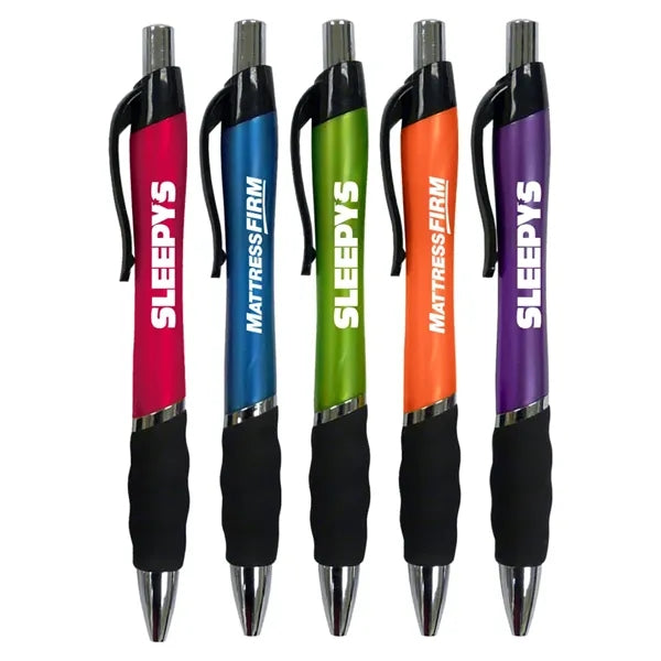 Clicker Pen "The Venture" with Black Rubber Grip