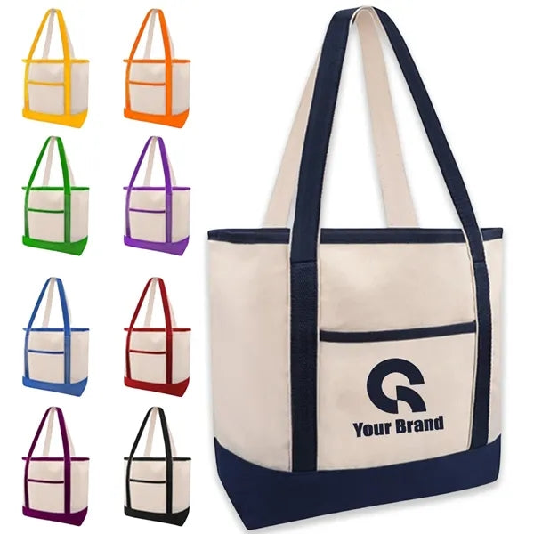 Foldable Portable Heavy Cotton Canvas Tote Bag In Stock